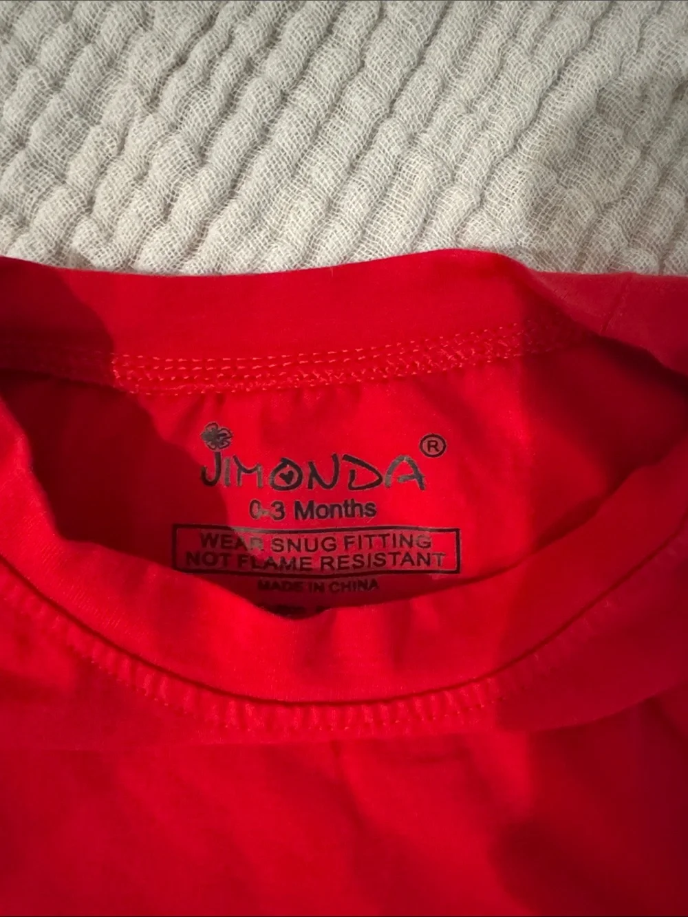 Bright Red Short-Sleeve Baby Bodysuit